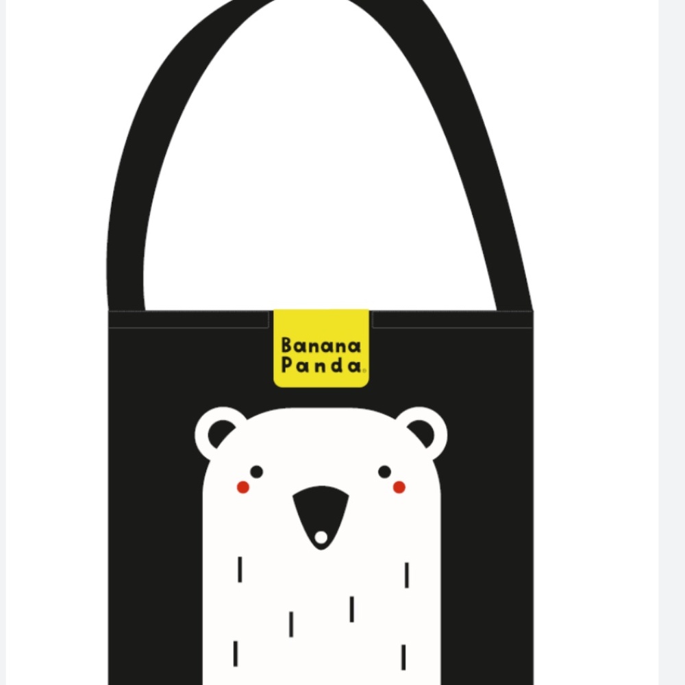 White Banana Panda Tote Bag NWOT